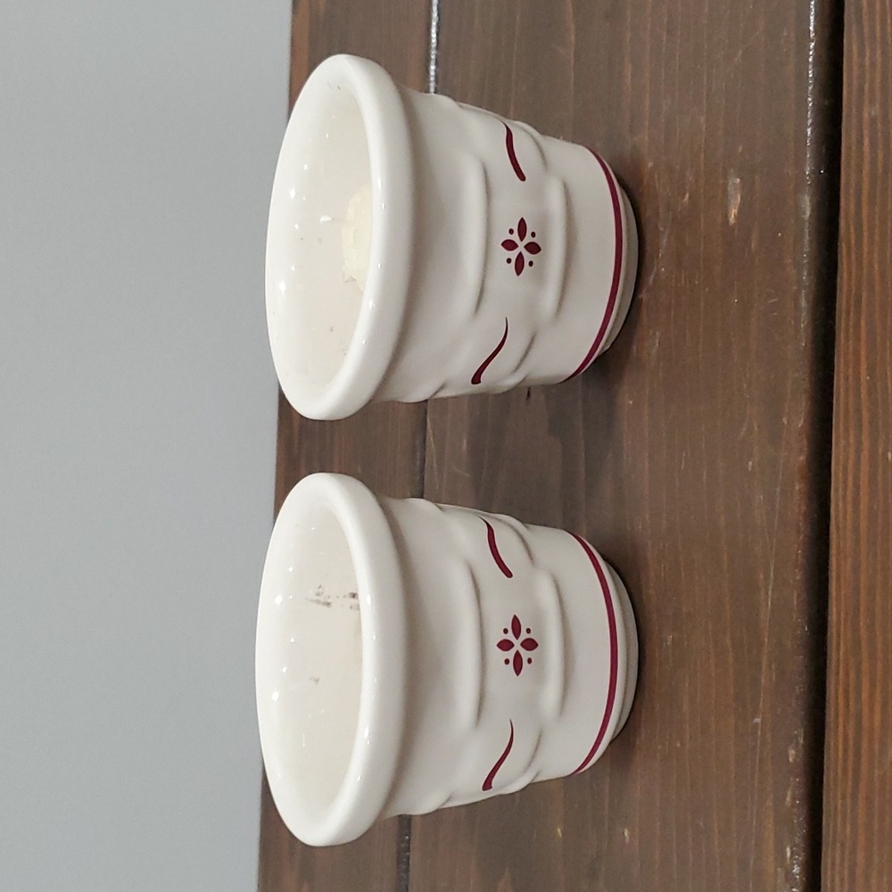Longaberger Pottery Votive Candle Holders Set of 2